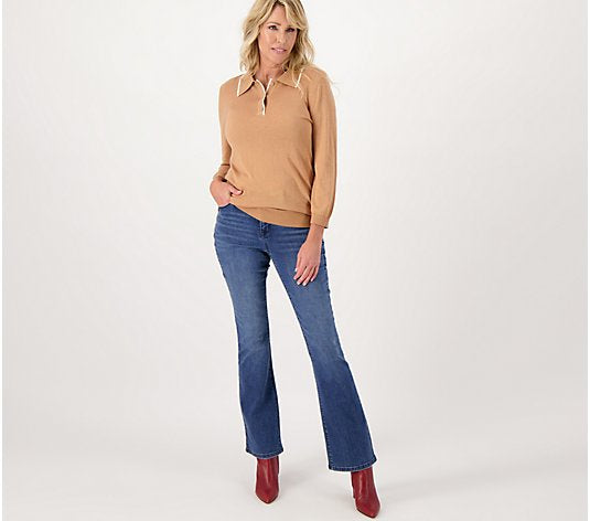 Laurie Felt Women’s Petite BFF Denim 5 Pocket Boot Cut Jeans Petite