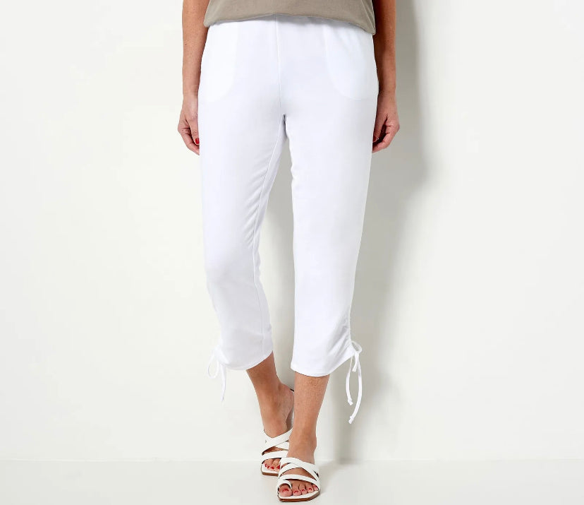 Belle Beach by Kim Gravel Women’s Reg French Terry Crop Pants