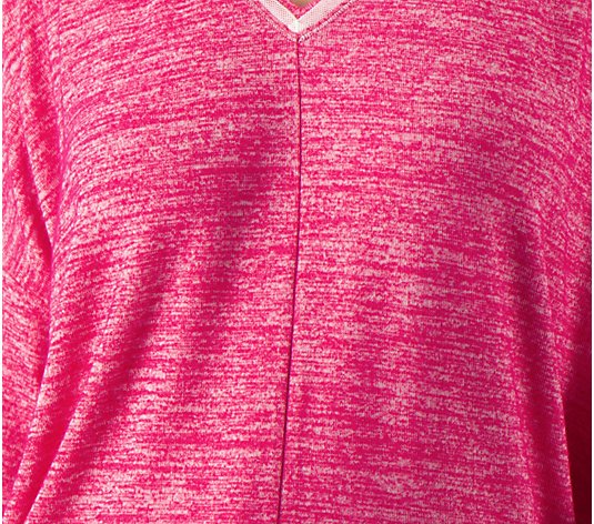 Laurie Felt Women’s Heather V-Neck Dolman Lightweight Sweater