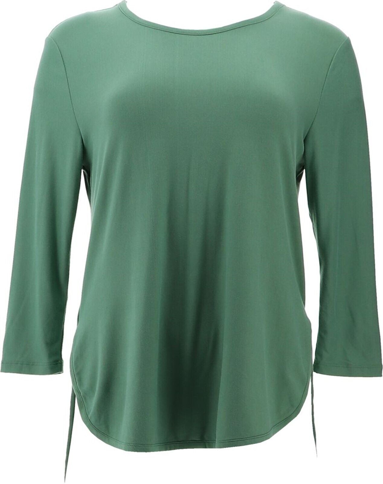 MUK LUKS Cloud Knit Crew-Neck Tunic Hi-Low Hem Heather Women's NEW