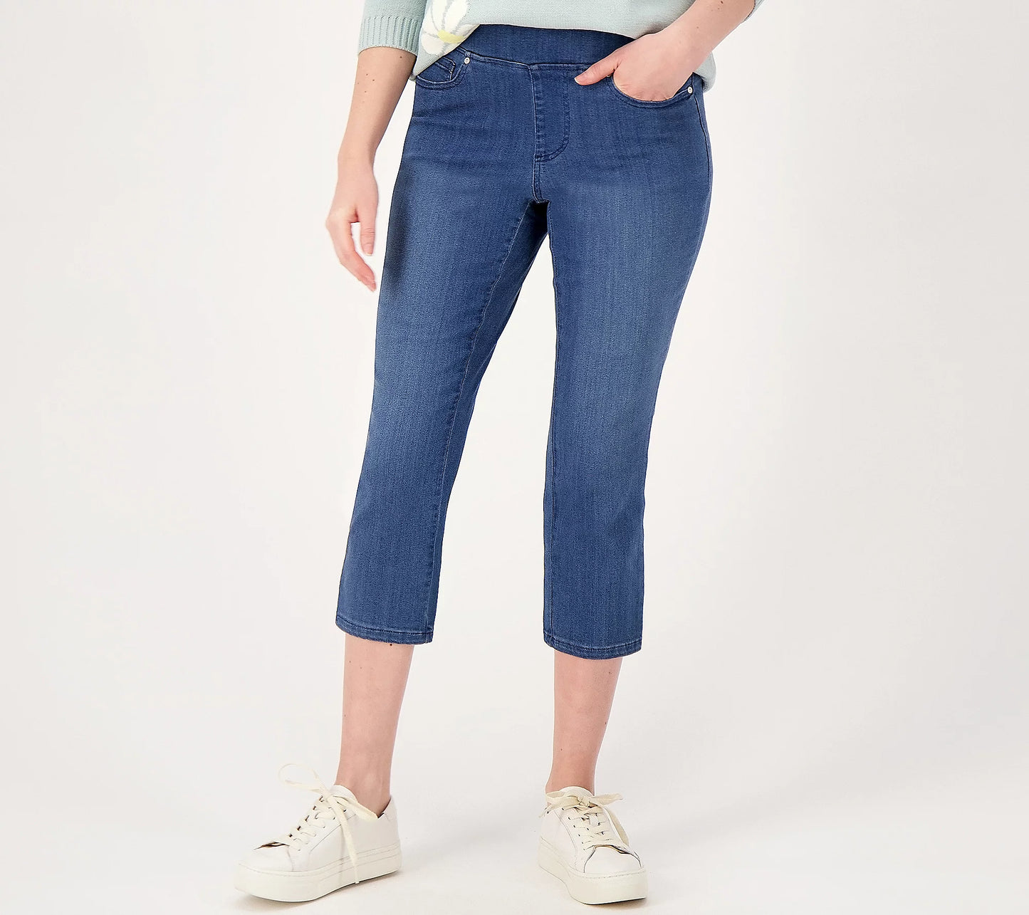 Belle by Kim Gravel Women’s Primabelle Straight Leg Cropped Jean