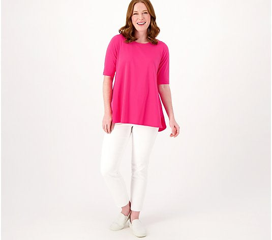 Attitudes by Renee Women’s Washed Cotton Crew Neck Top