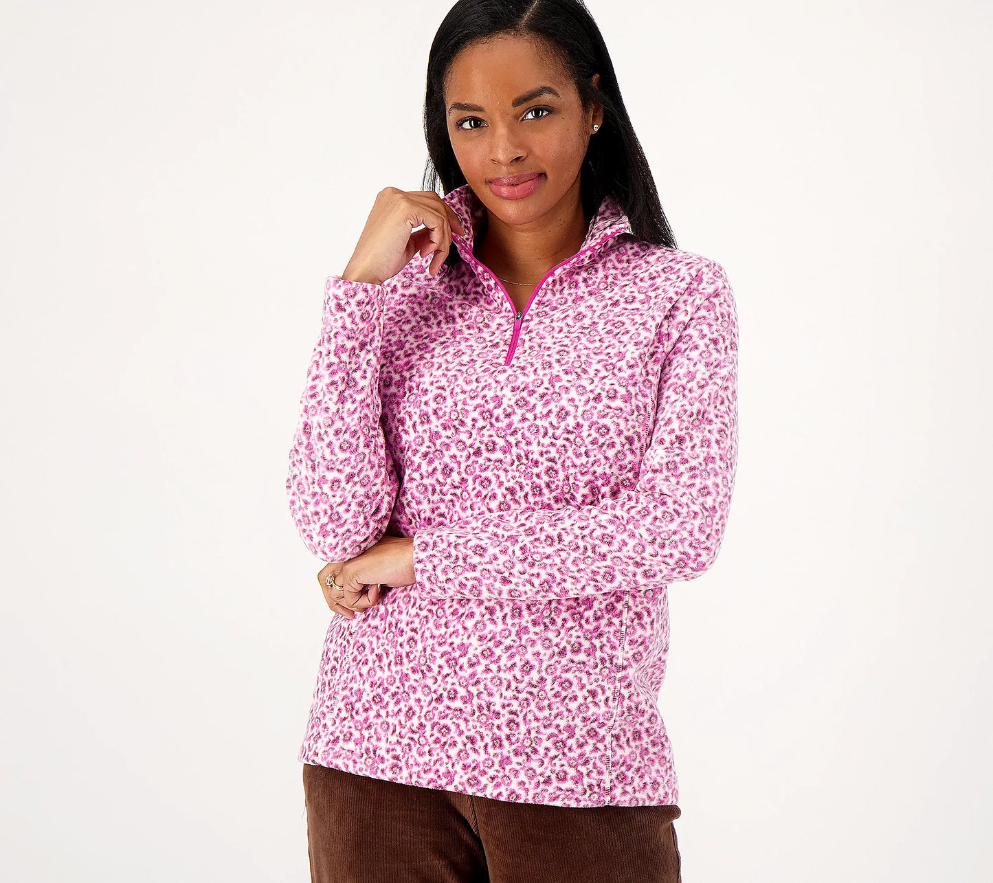 Lands' End Petite Women’s Fleece Quarter Zip Pullover