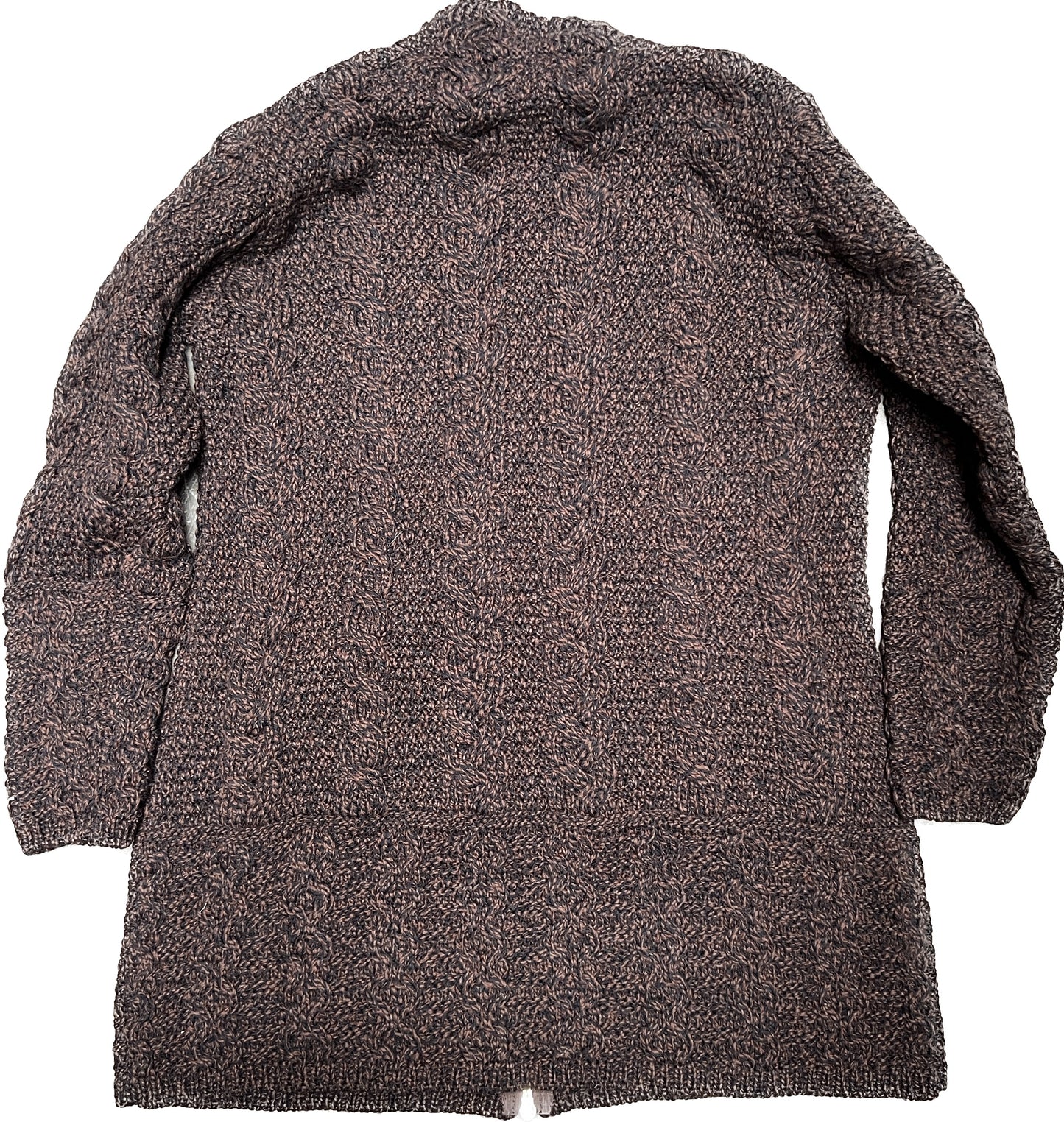 Aran Craft Merino Wool Women's Long Zip-Front Cardigan