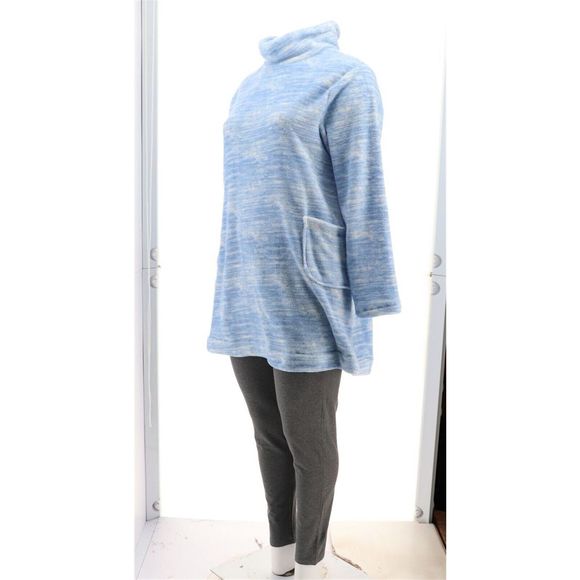 Stan Herman Women's Space Dye Plush Tunic Leggings Blue