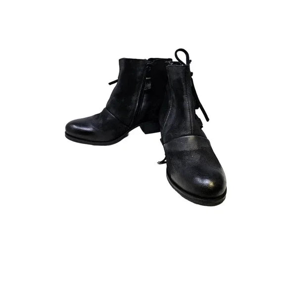 NEW Miz Mooz Leather Baxter Ankle Boot Comfort Side Lace Up