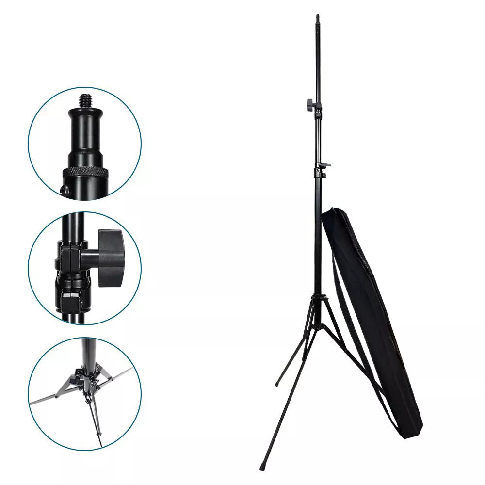 LS Photo Light Stand Tripod Die-cast Metallic Material With Easy Carry Case Bag