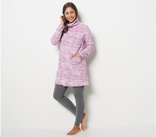 Stan Herman Women's Space Dye Plush Tunic Leggings Purple