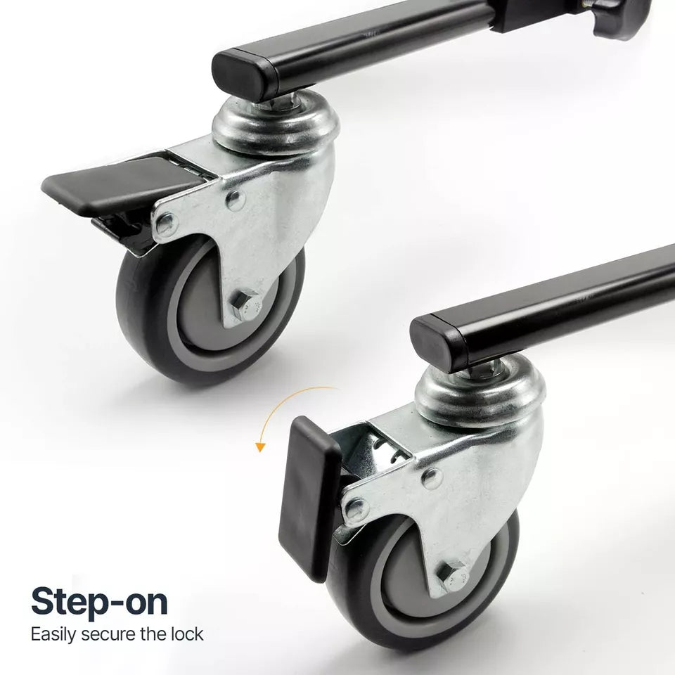 LS 3-Wheels Camera & Camcorder Tripod Dolly, Safety Lock Photography Studio