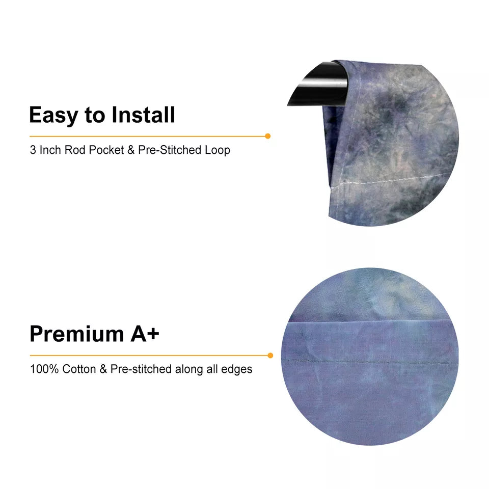 LS 6x9 Ft. Tie-Dye Photography Backdrop, Purple/Gray Photo Screen Background
