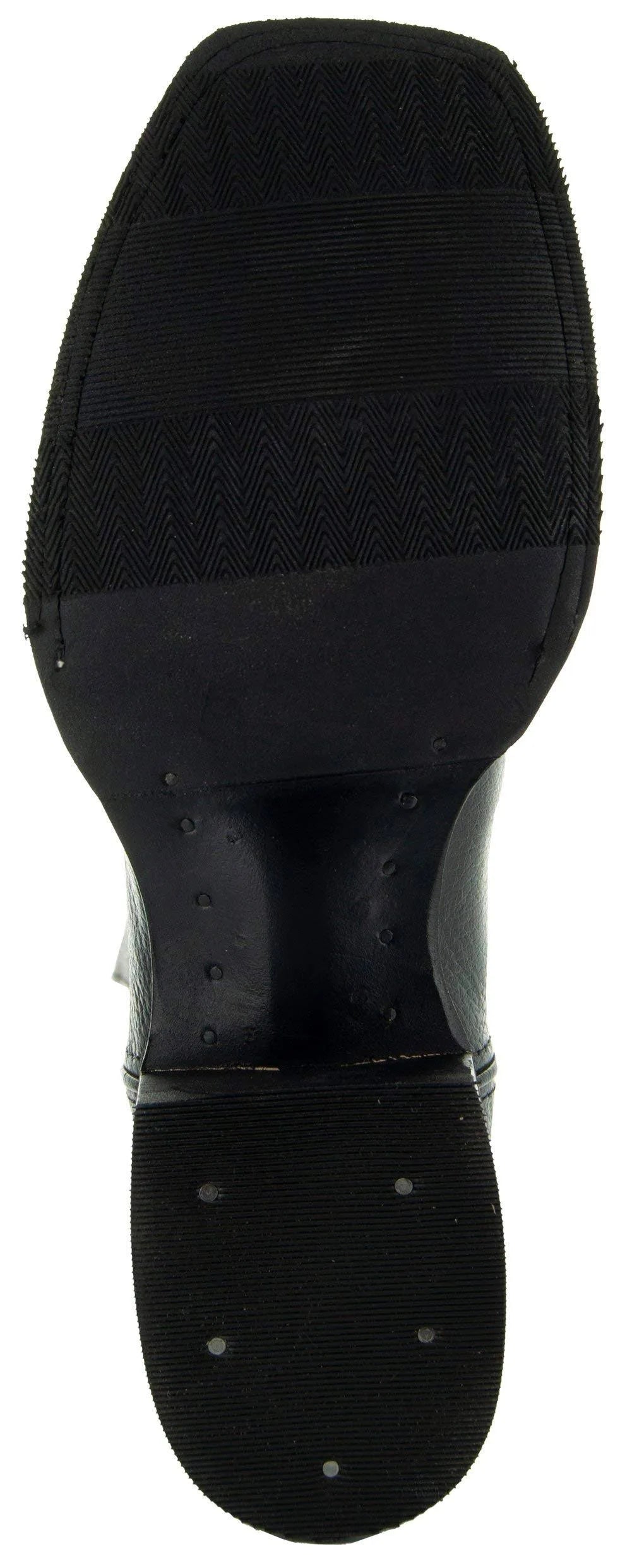 Soto Boots Men's Broad Square Toe Boots- Black