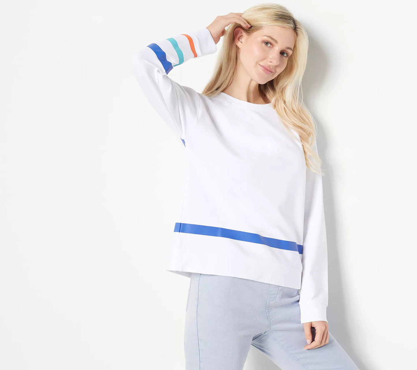 AB by Addison Bay Fairmount Women’s French Terry Sweatshirt- White