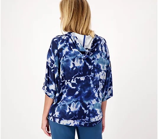 Anybody Women’s Cozy Knit French Terry Hooded Poncho