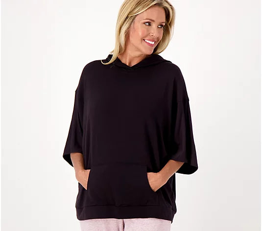 Anybody Women’s Cozy Knit French Terry Hooded Poncho
