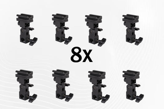 8X From Bracket Umbrella Holder Flash Hot Shoe Mount Adapter Light Stand