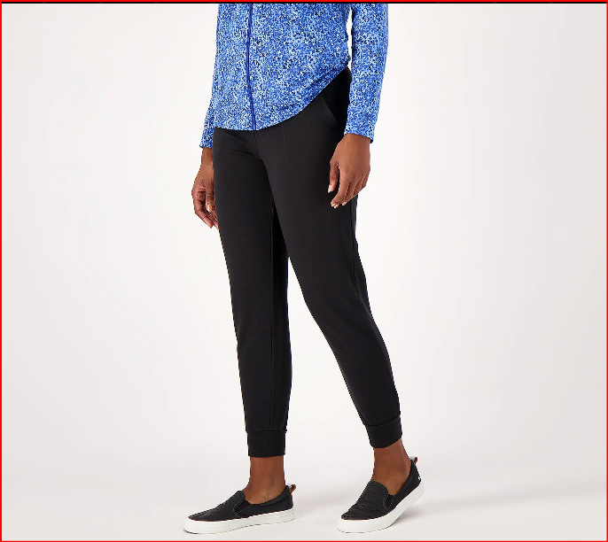 Sport Savvy Women’s All Day French Terry Pull On Jogger with Pockets Two S