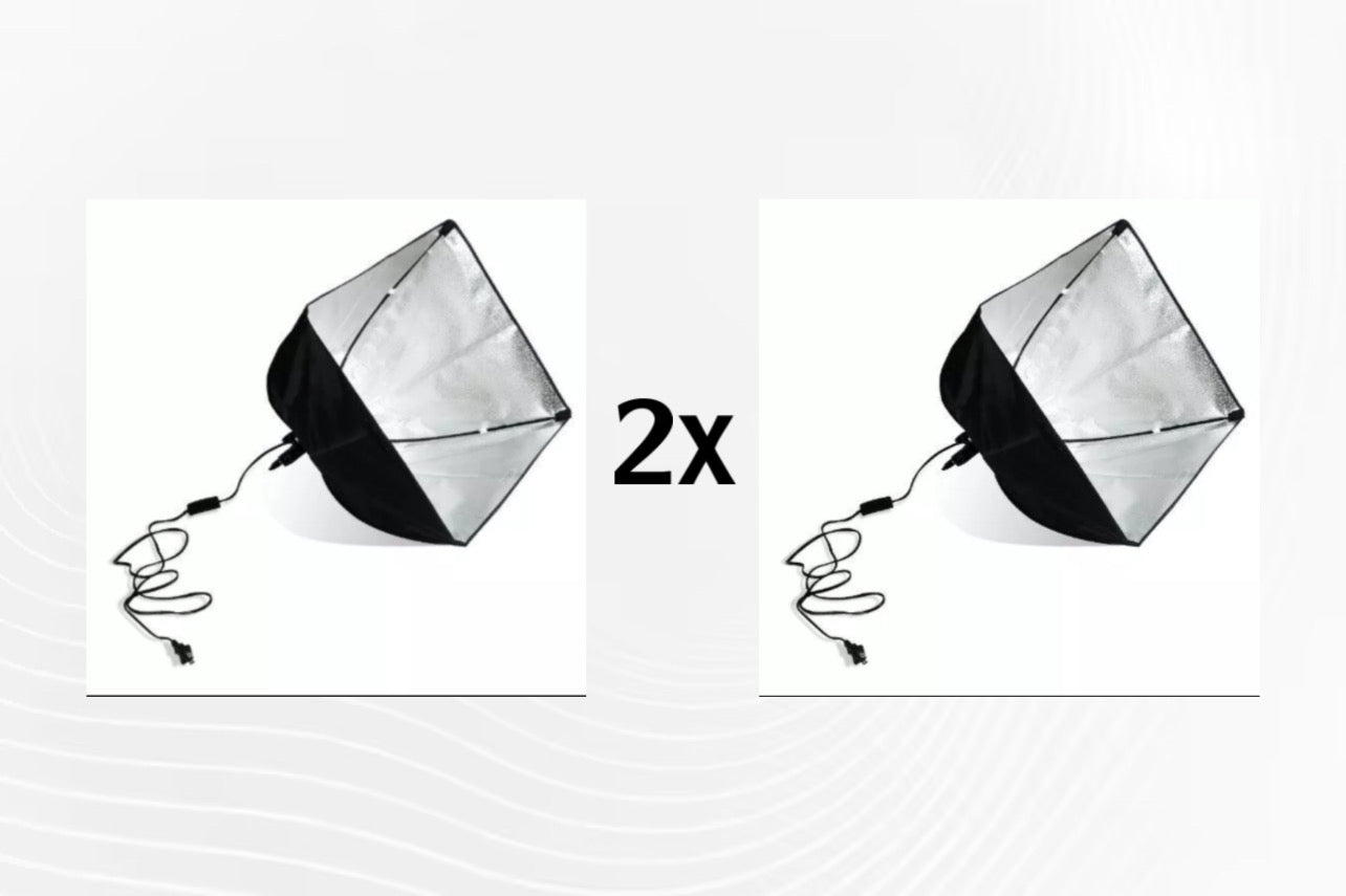 2X From 16 x 16 inch Softbox with Socket and Cable