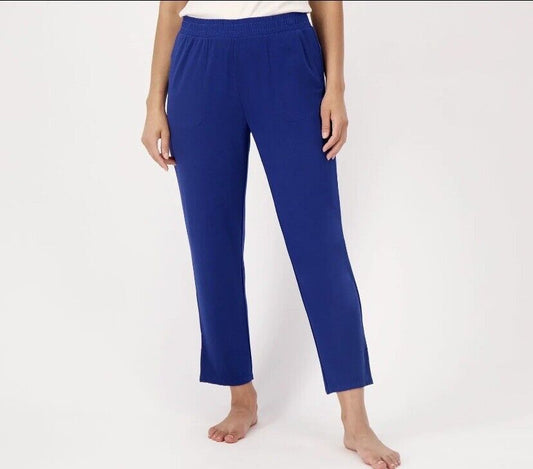 Anybody Women's Pants Sz XS Cozy Knit French Terry Pull On Blue A516652
