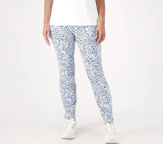 Susan Graver Weekend Solid Premium Stretch Slim Pants Confetti XSL A567190