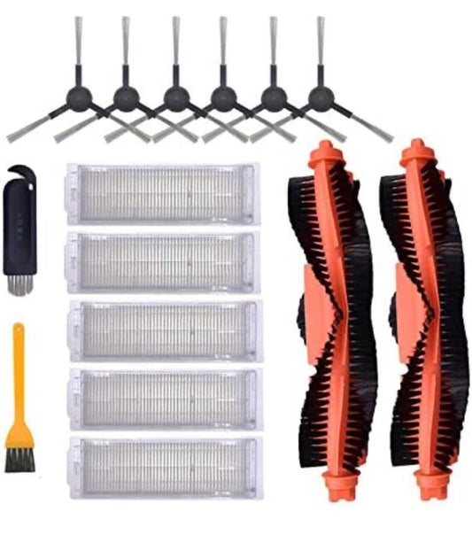 15Pcs Side Brush Mop Cloth Replacement HEPA Filter for Mijia STYJ02YM Vacuum