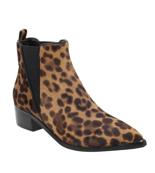 Marc Fisher Women's Animal Print Mlyalely Genuine Calf Hair Boot Sz 5M