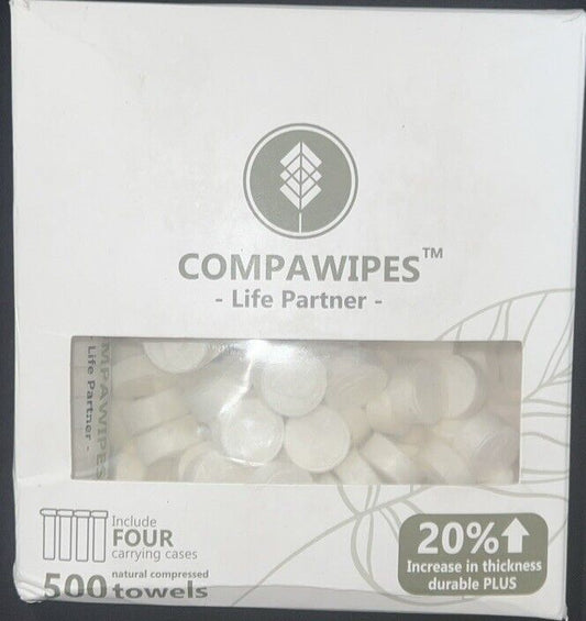 TISSUESCompressed Towels with 1 Carrying Case_Toilet Paper Tablets_500pc