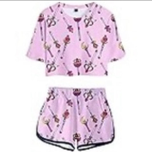 HOSO Sailor Moon Two Piece Sets ( Pink , L )