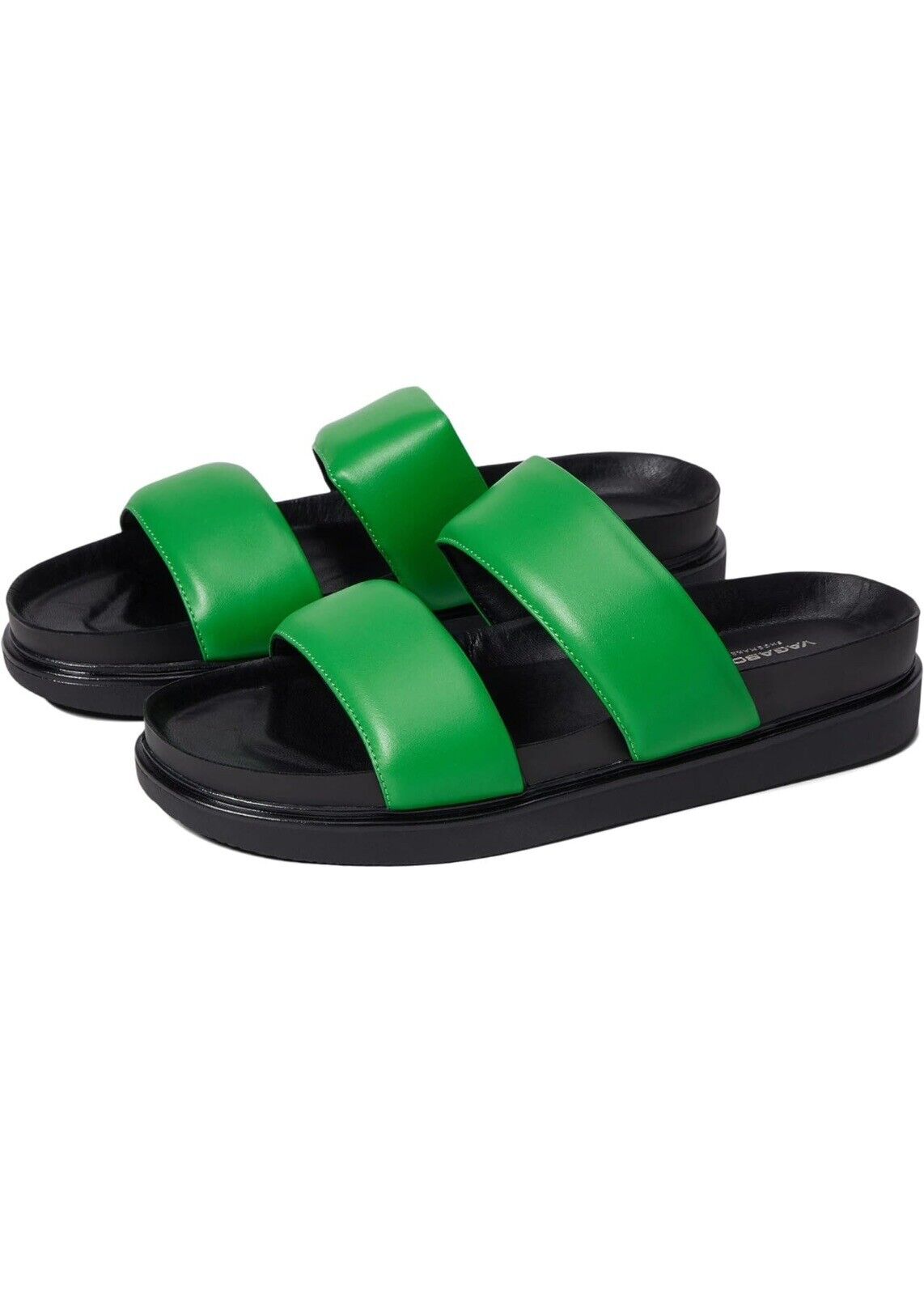 Vagabond Shoemakers Erin Leather Double Band Sandal Electric Green EU 37, US 7