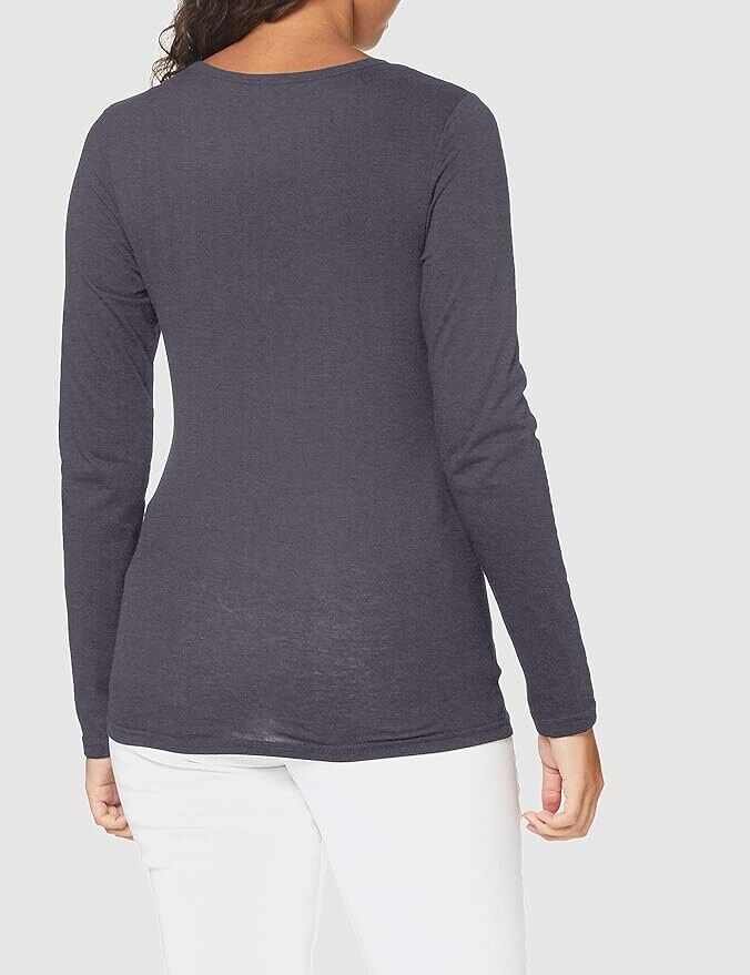 Sivvan Scrubs for Women - Long Sleeve Comfort Underscrub Tee S8500(Charcoal-S)