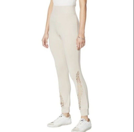 DG2 by Diane Gilman DG Downtime Lace Inset Slim Jogger Pants Mist Size