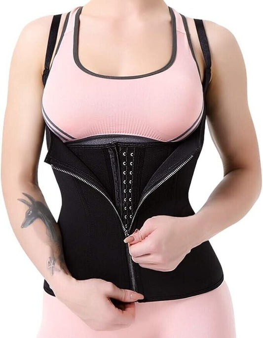 ASHLONE Waist Trainer Waist Cincher for Women Body Shaper Vest,Adjustable,(2XL)