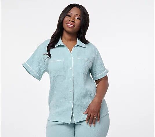 Yarrow Maysoon Adaptive Pajama Shirt (Ether, M)