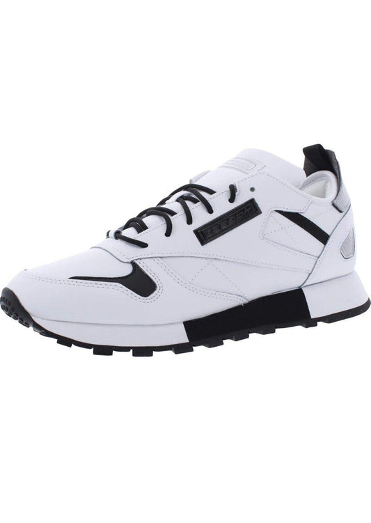 Reebok Men's Leather ReeDux Running Sneakers White/Black-US 3.5, UK 2.5 EU 34