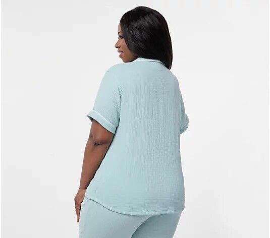 Yarrow Maysoon Adaptive Pajama Shirt (Ether, M)