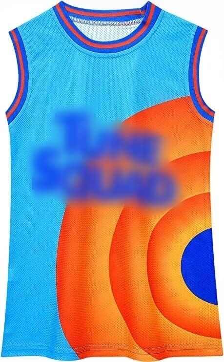 Ubeufun Space Movie Jerseys for Girl's T-Shirts Basketball SJ Kids #6 (Blue-XS)