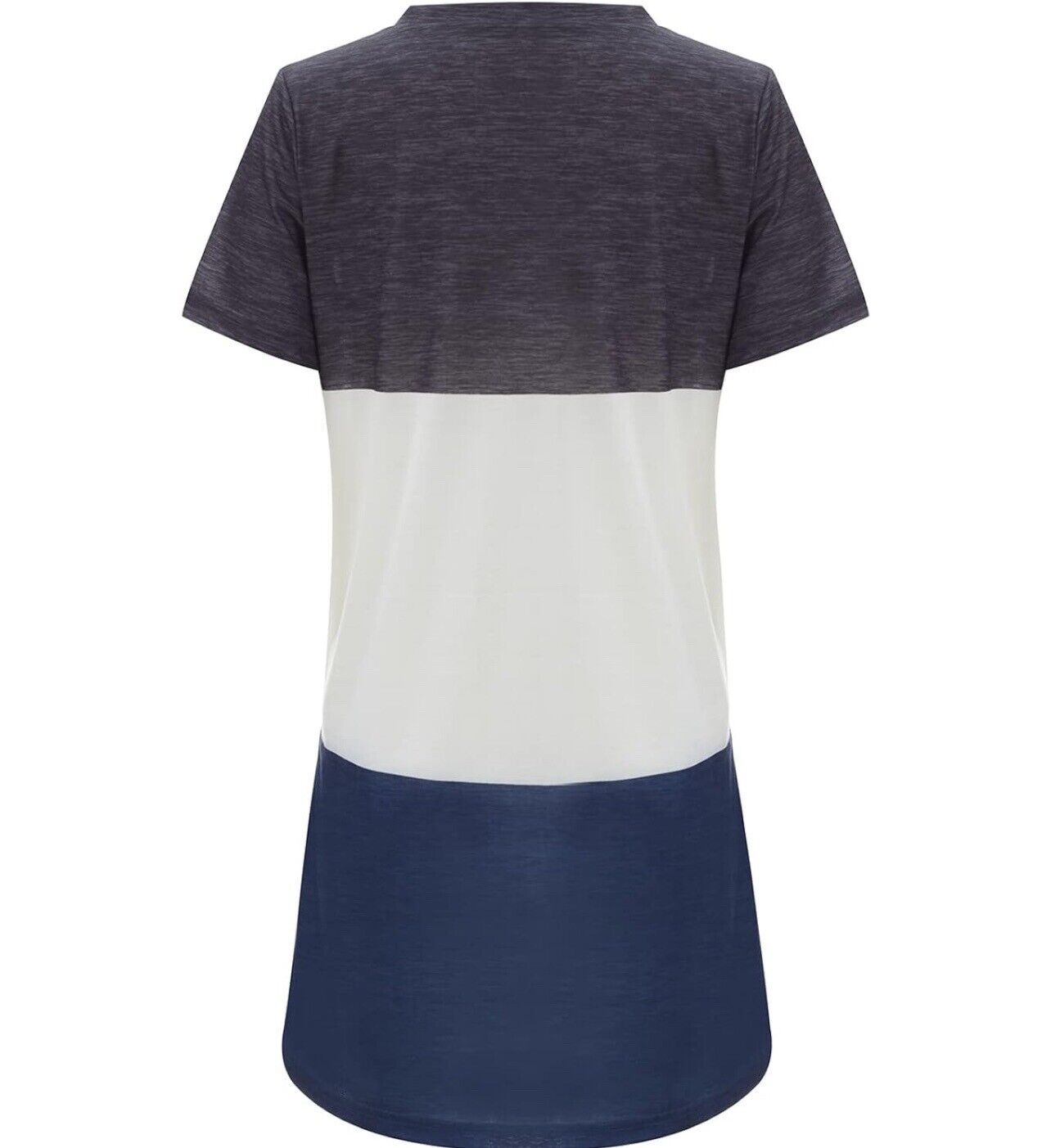 Women's Colorblock V-Neck Loose T-Shirt Dress