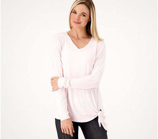 Belle by Kim Gravel Women’s Brushed Knit Side Grommet Top