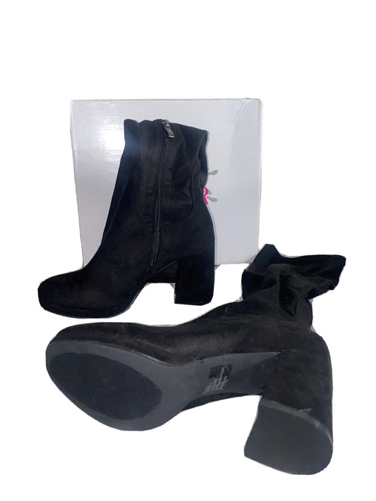 Olivia Miller Release Me Women's Black Suede Knee High Boots Size 7.5