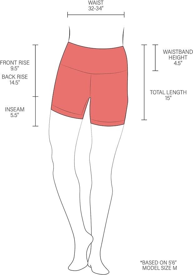 Velocity High Waisted Squat Proof Active Shorts for Women - Black - Medium