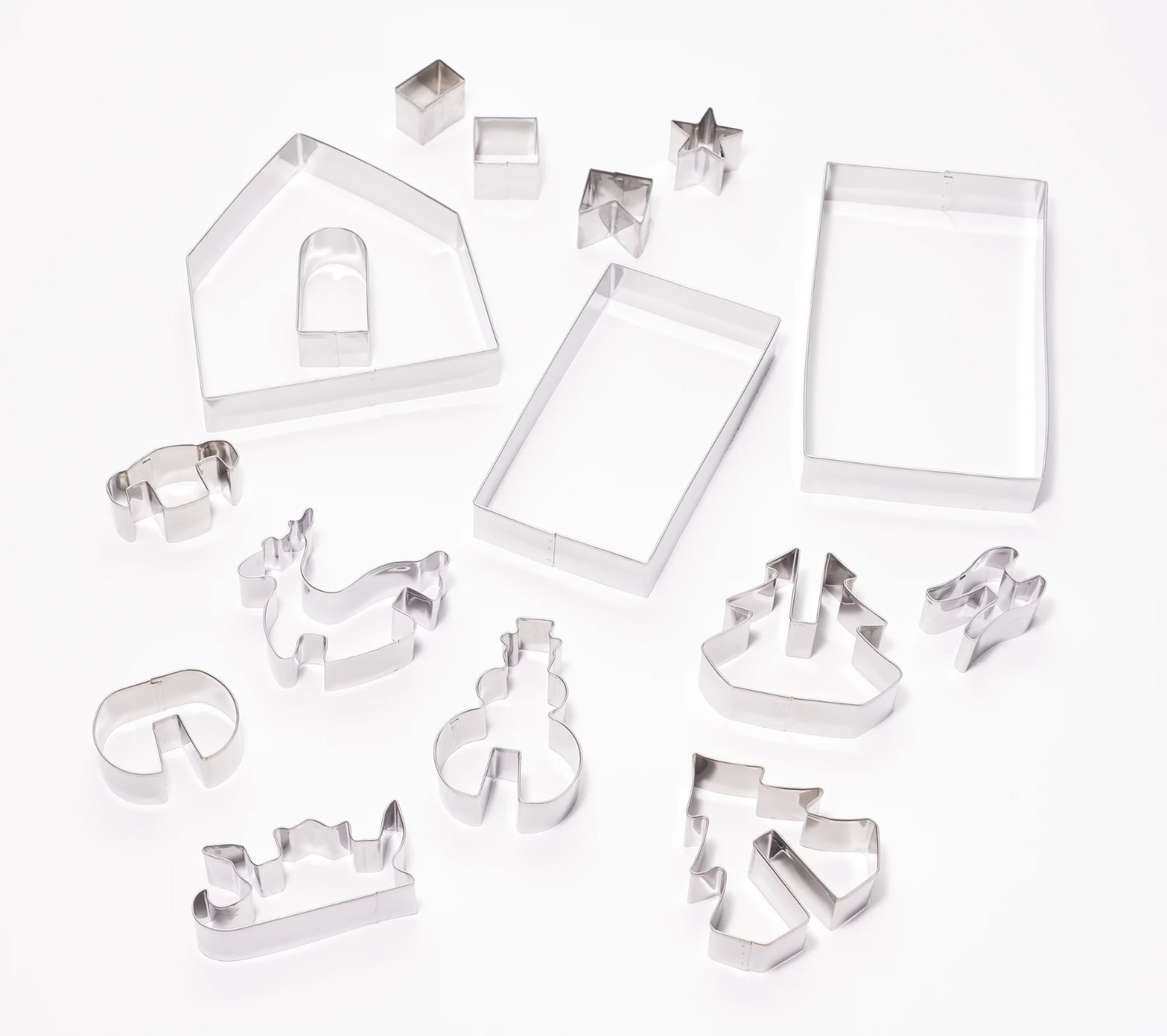 Chicago Metallic 16-Pc 3-D Christmas Cookie Cutter Set