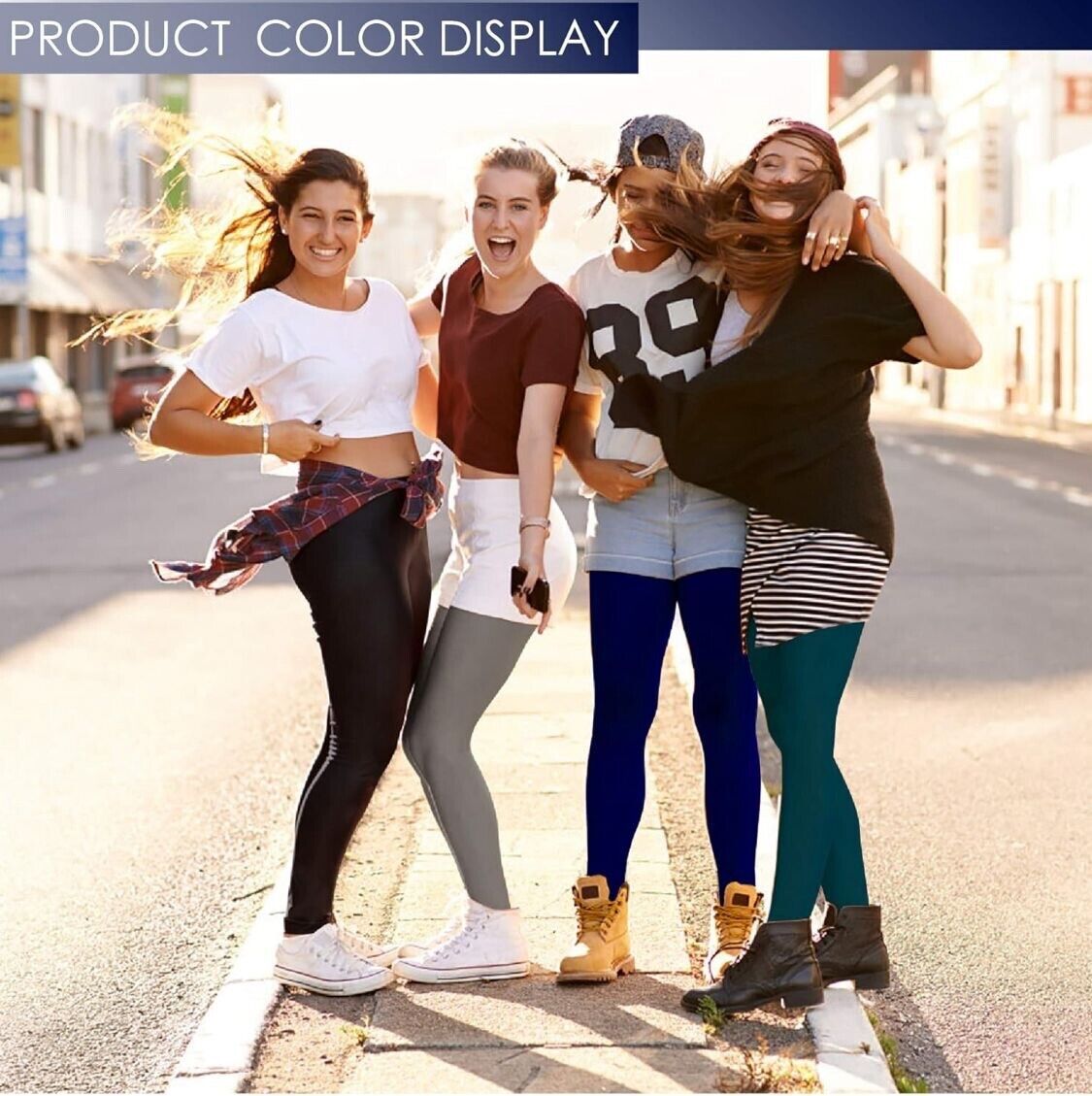 6 PACK Rither Women's Fleece Lined Leggings. High Waist, Ultra Soft One Size