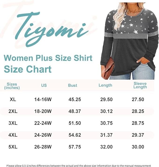 TIYOMI Plus Size Tops for Women Round Neck Long Sleeve Leopard Plaid ( 2Xl )