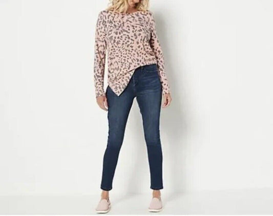 Laurie Felt Daisy Denim 5-Pocket Ankle Skinny Jeans Color: Medium Size Petite 2