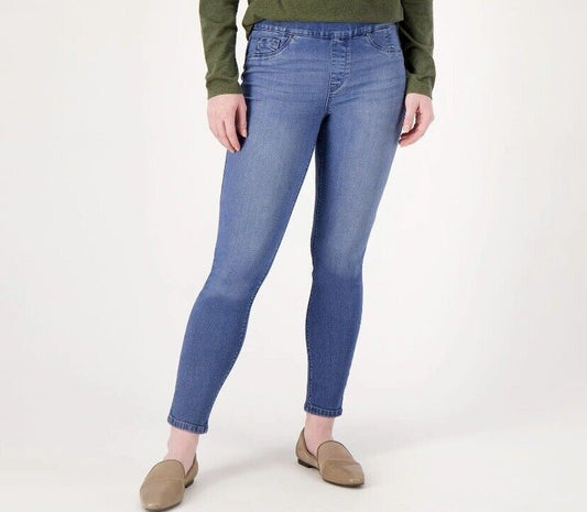 Laurie Felt Women's Petite Jeans PXS Silky Denim Cambre Ankle Skinny Blue A20955