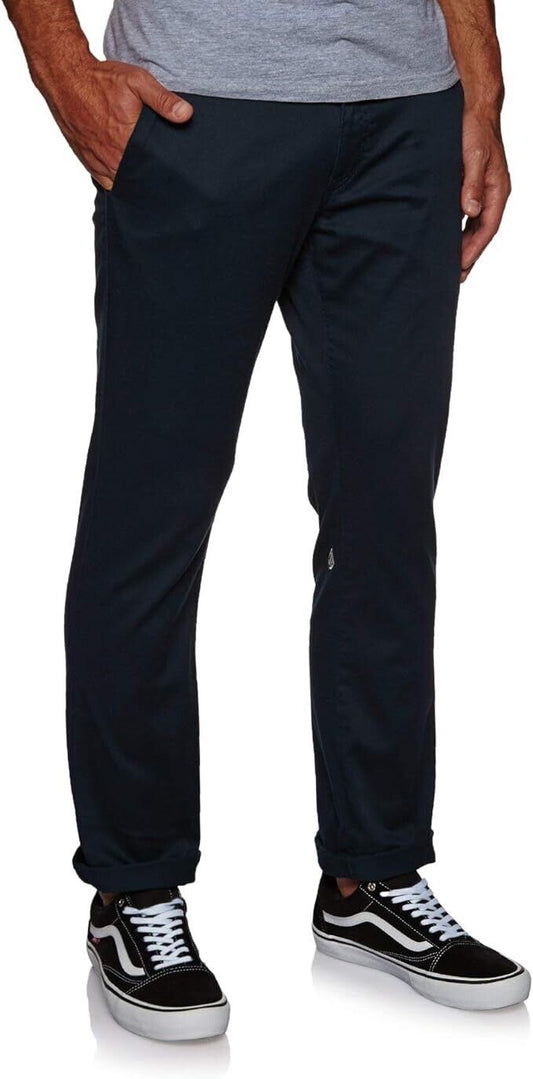 Volcom Men's Frickin Modern Stretch Chino Pants (Dark Navy-Size 28-Inseam 32)