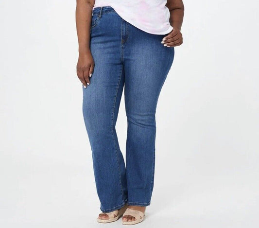 All Worthy Hunter McGrady Flared Leg Jeans Medium Wash( TALL 2) NEW A396781