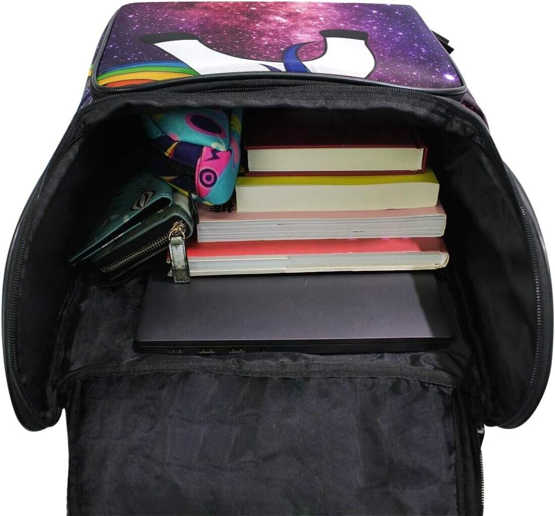 ZZKKO Animal Unicorn Space Galaxy Backpacks College Book Laptop Bag Camping