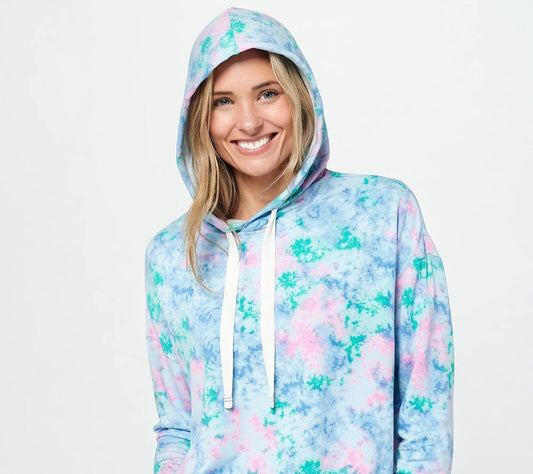Candace Cameron Bure The Malibu Lounge Hoodie (Tie Dye, S) A396643