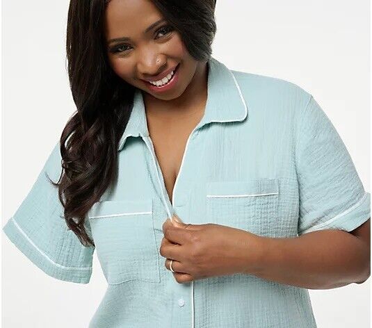 Yarrow Maysoon Adaptive Pajama Shirt (Ether, M)