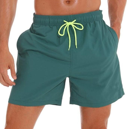 SILKWORLD Men's Swim Trunks Quick Dry Beach Shorts with Pockets US 4XL Darkcya